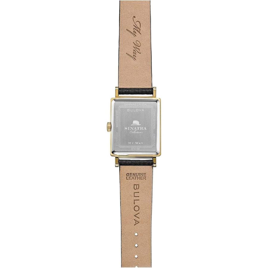 腕時計 ブローバ メンズ 97A158 Bulova Men's Frank Sinatra My Way Leather Strap Watch, Silver Tone Styの画像