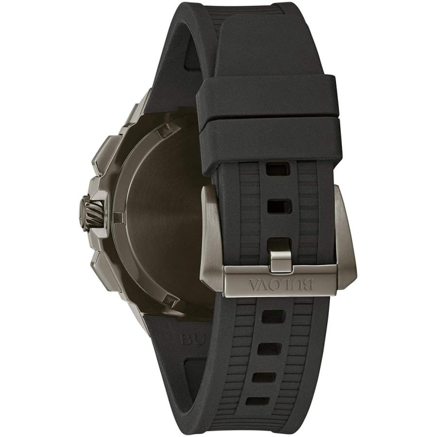 腕時計 ブローバ メンズ 98B358 Blv Men's Chronograph Quartz Watch with Rubber Strap 98B358, Black, Chの画像