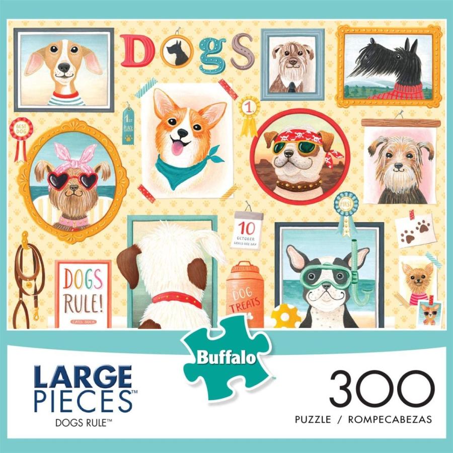 ジグソーパズル 海外製 アメリカ 2563 Buffalo Games - Dog's Rule - 300 Large Piece Jigsaw Puzzle