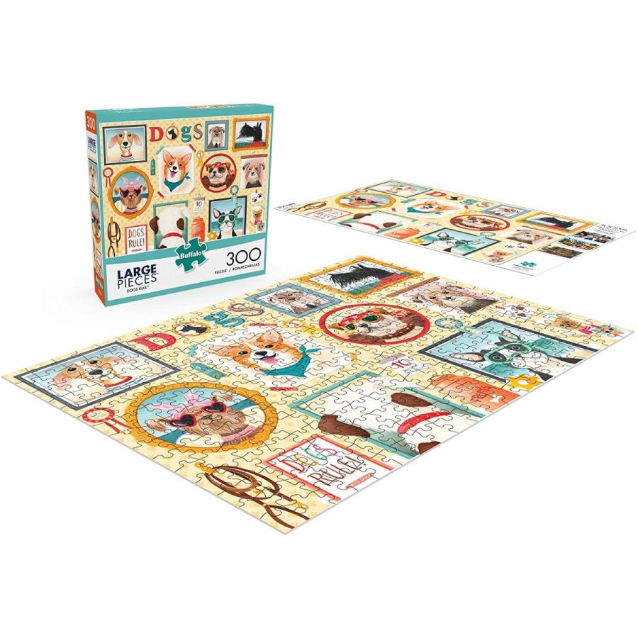 ジグソーパズル 海外製 アメリカ 2563 Buffalo Games - Dog's Rule - 300 Large Piece Jigsaw Puzzle
