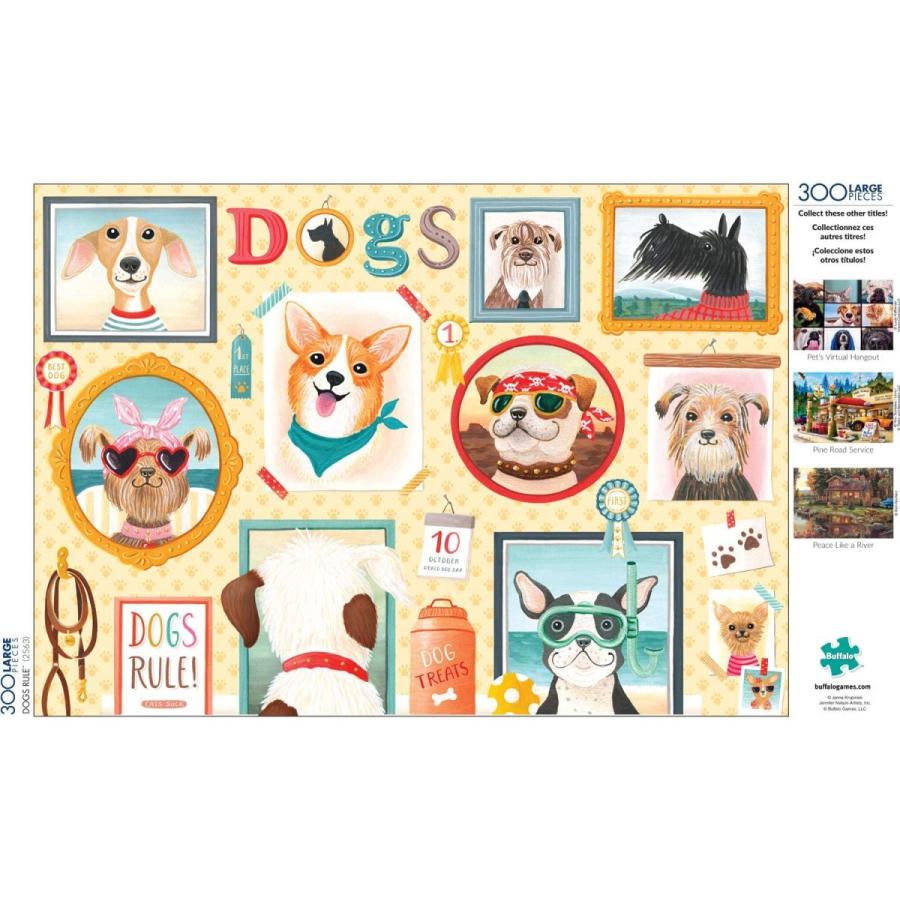 ジグソーパズル 海外製 アメリカ 2563 Buffalo Games - Dog's Rule - 300 Large Piece Jigsaw Puzzle