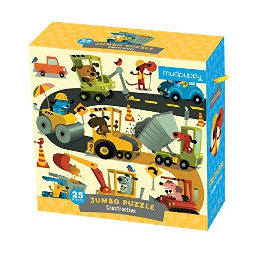 ジグソーパズル 海外製 アメリカ 9780735333055 Mudpuppy Construction - Jumbo 25 Piece Jigsaw Floor