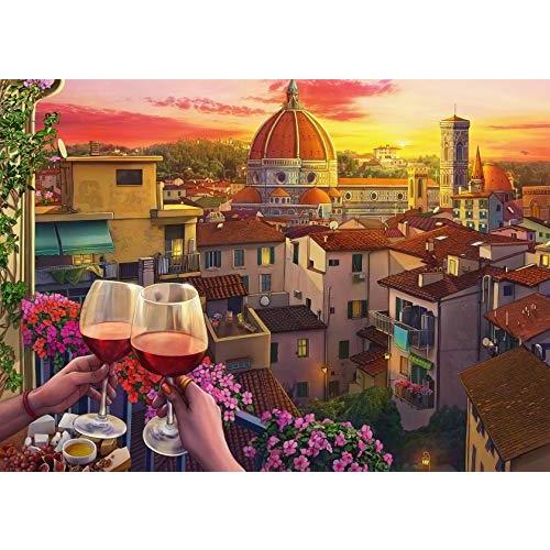 ジグソーパズル 海外製 500ピース 居心地の良いワインテラス 約50x36センチ 絵画・アート Ravensburge