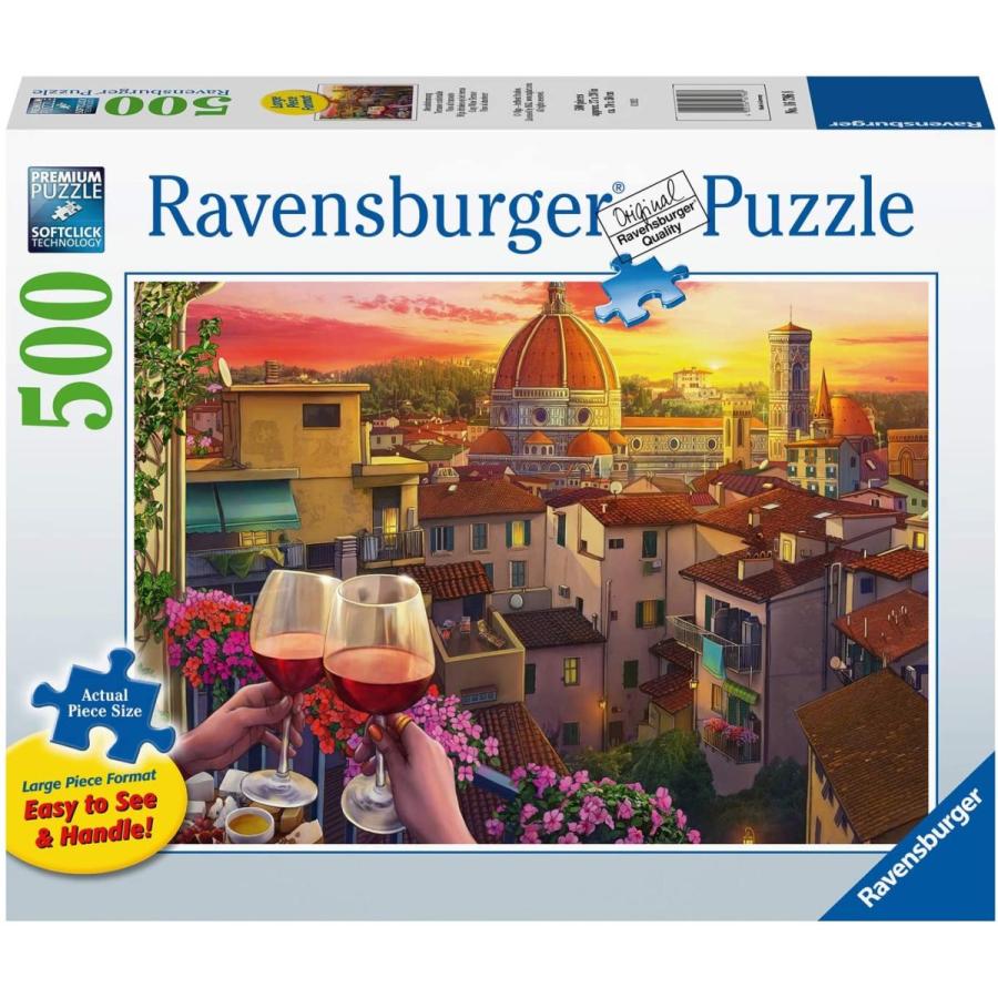 ジグソーパズル 海外製 500ピース 居心地の良いワインテラス 約50x36センチ 絵画・アート Ravensburge_1