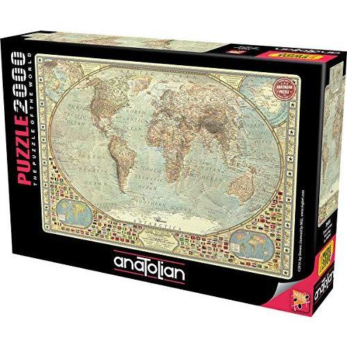ジグソーパズル 海外製 アメリカ 3935 Anatolian 2000Piece Jigsaw Puzzle - World Map Jigsaw Puzzle