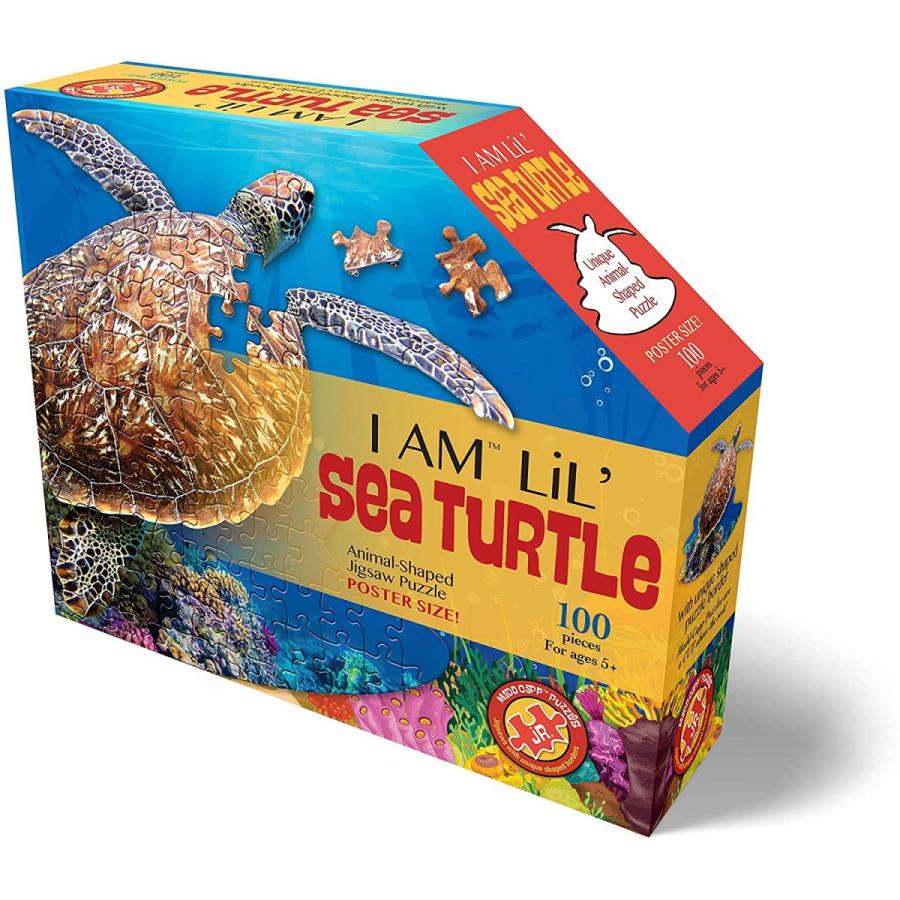ジグソーパズル 海外製 アメリカ 884007 Madd Capp Lil' SEA Turtle 100 Piece Jigsaw Puzzle for Agesの画像