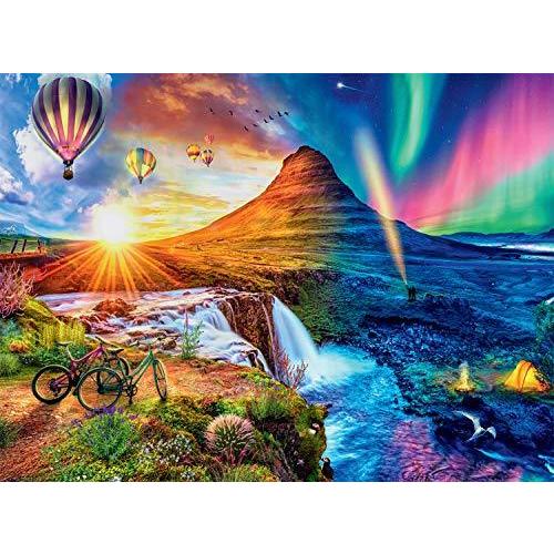 ジグソーパズル 海外製 1000ピース ナイト\u0026デイコレクション アイスランドの山 サイズ約68x50セン