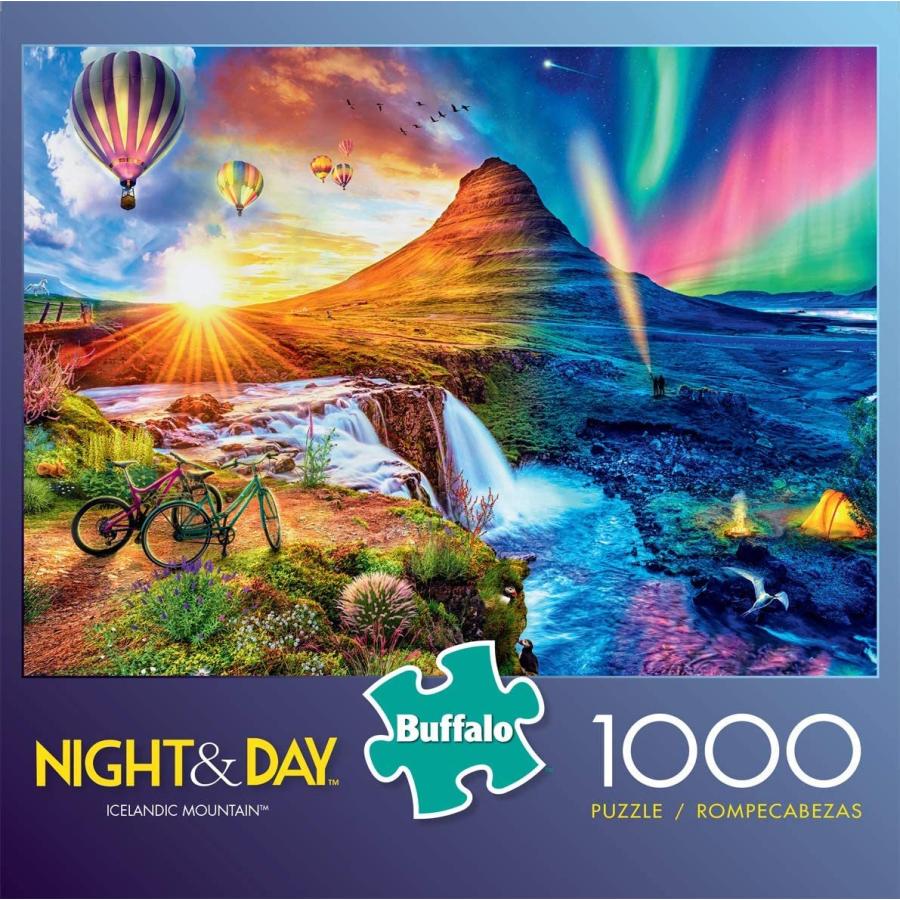ジグソーパズル 海外製 1000ピース ナイト\u0026デイコレクション アイスランドの山 サイズ約68x50センの画像