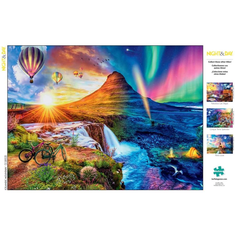 ジグソーパズル 海外製 1000ピース ナイト\u0026デイコレクション アイスランドの山 サイズ約68x50センの画像
