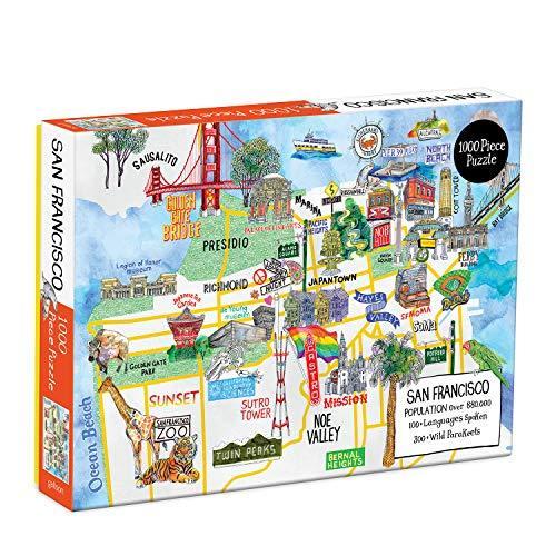 ジグソーパズル 海外製 アメリカ 9780735364639 Galison San Francisco Puzzle， 1，000 Pieces， 20”x2