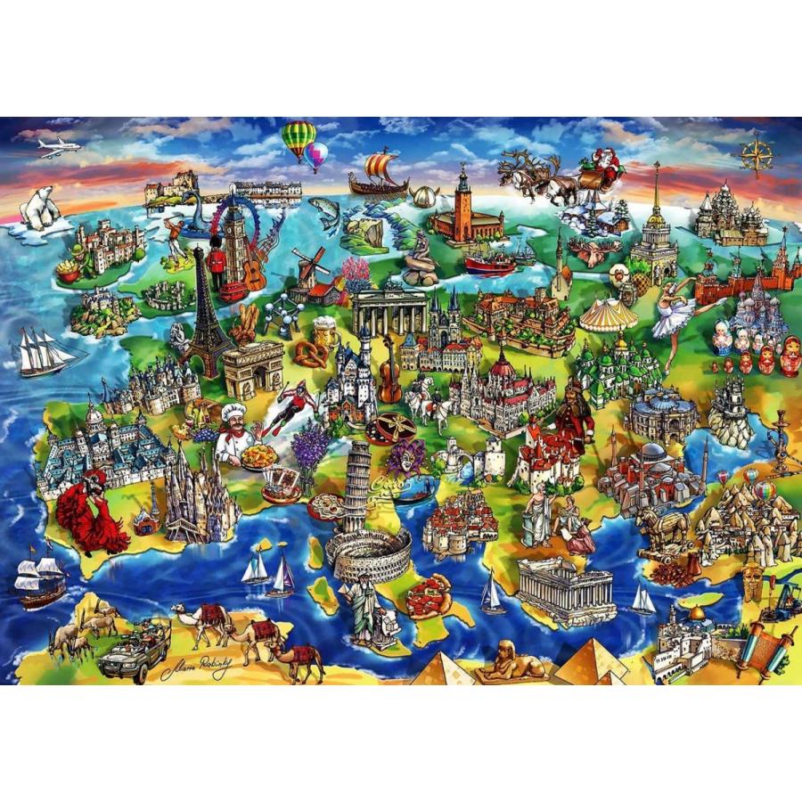 ジグソーパズル 海外製 アメリカ 4557 Anatolian Puzzle -European World 1500 Piece Jigsaw Puzzle #の画像
