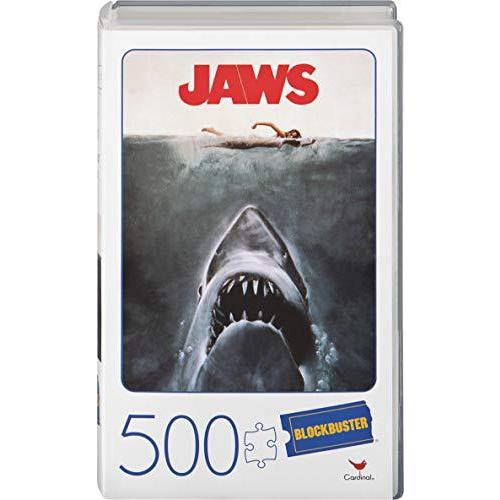 ジグソーパズル 海外製 アメリカ 6058946 Jaws Movie 500-Piece Puzzle in Plastic Retro Blockbuster