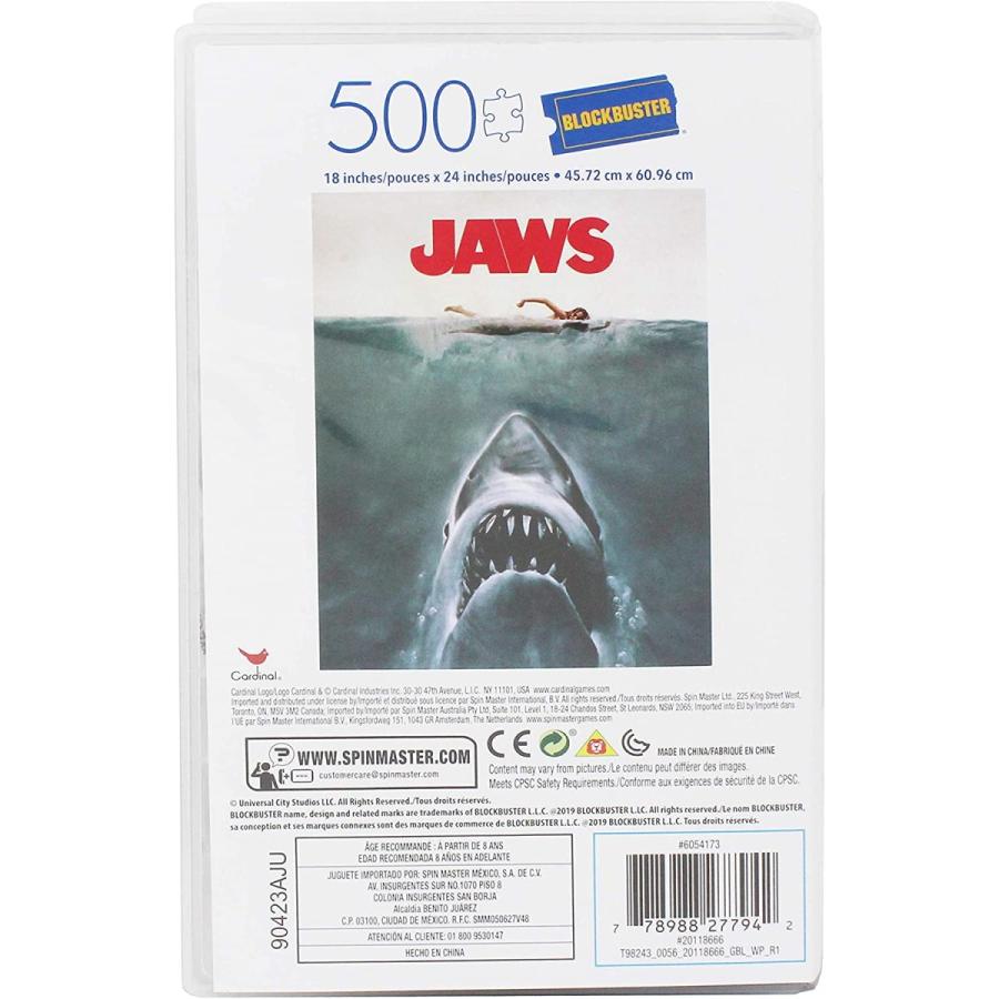 ジグソーパズル 海外製 アメリカ 6058946 Jaws Movie 500-Piece Puzzle in Plastic Retro Blockbuster_3