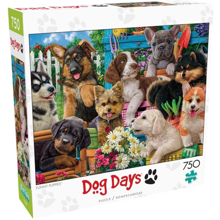 ジグソーパズル 海外製 アメリカ 17351 Buffalo Games - Funny Puppies - 750 Piece Jigsaw Puzzleの画像