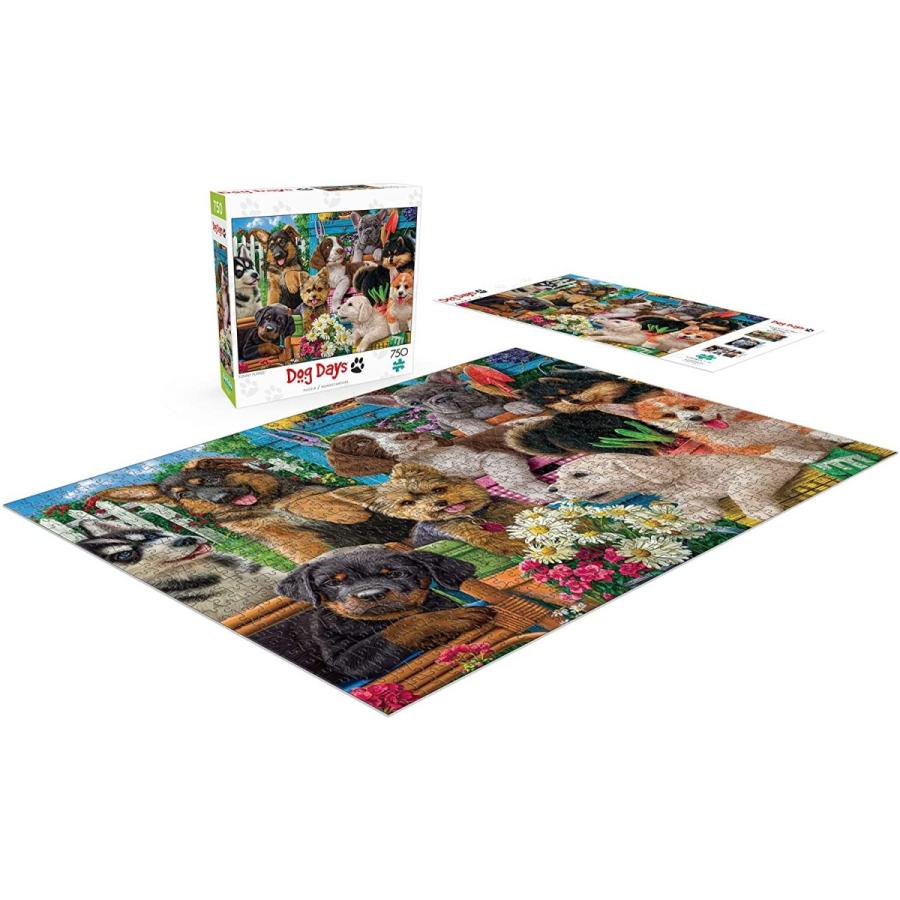 ジグソーパズル 海外製 アメリカ 17351 Buffalo Games - Funny Puppies - 750 Piece Jigsaw Puzzleの画像