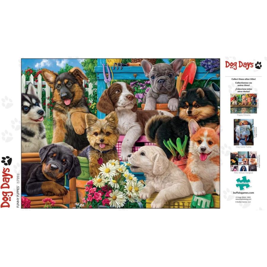 ジグソーパズル 海外製 アメリカ 17351 Buffalo Games - Funny Puppies - 750 Piece Jigsaw Puzzleの画像