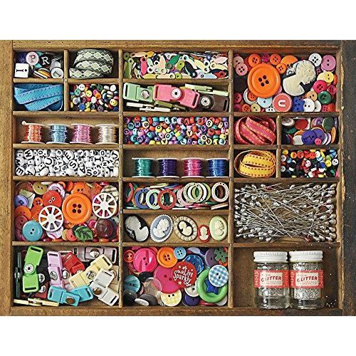 当てもの 外国で製 亜米利加 33-01497 Springbok's 500 Piece Jigsaw Puzzle The Sewing Box, Mult パズル-ゲーム、おもちゃ