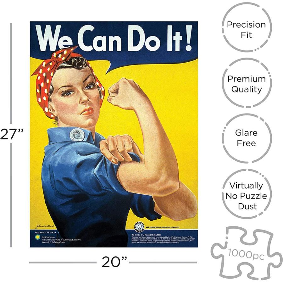 ジグソーパズル 海外製 アメリカ 65260 Aquarius Smithsonian Rosie the Riveter 1000 Piece Jigsaw Pu_1