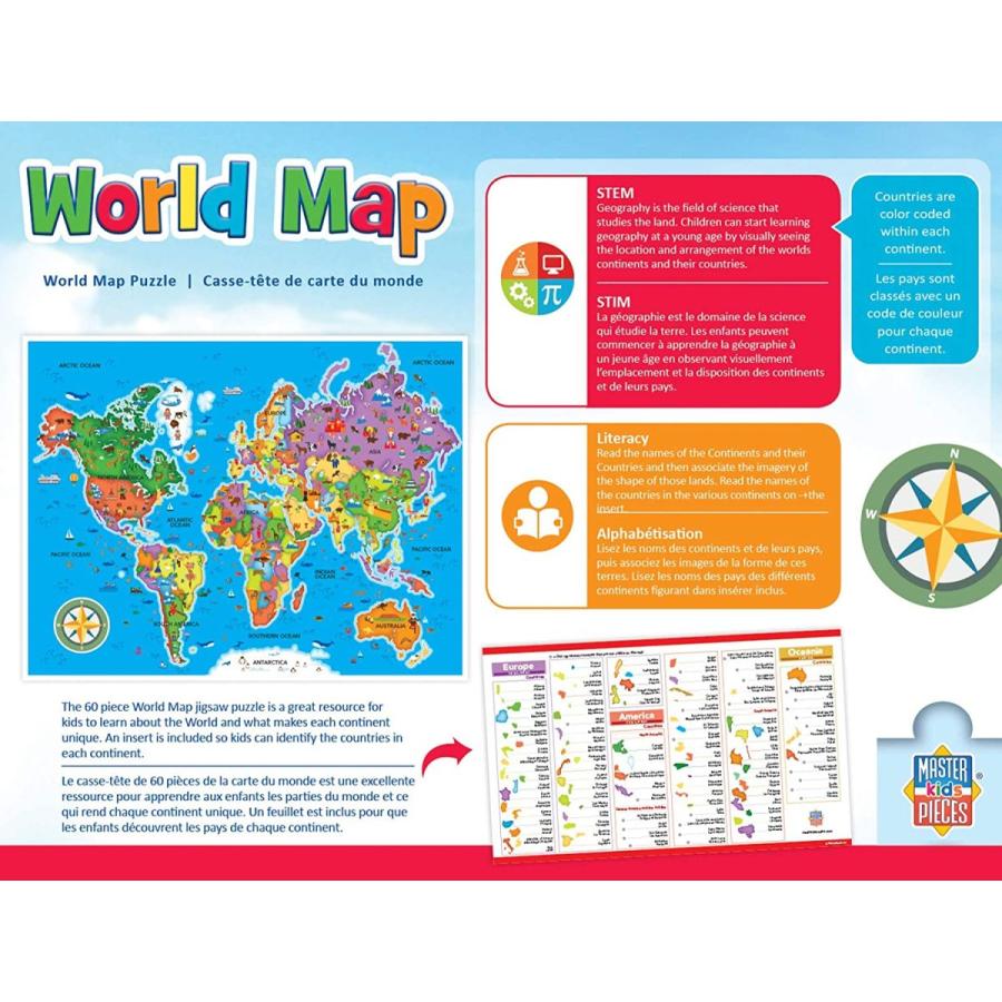 ジグソーパズル 海外製 アメリカ 11908 MasterPieces 60 Piece Educational Jigsaw Puzzle for Kids -_1