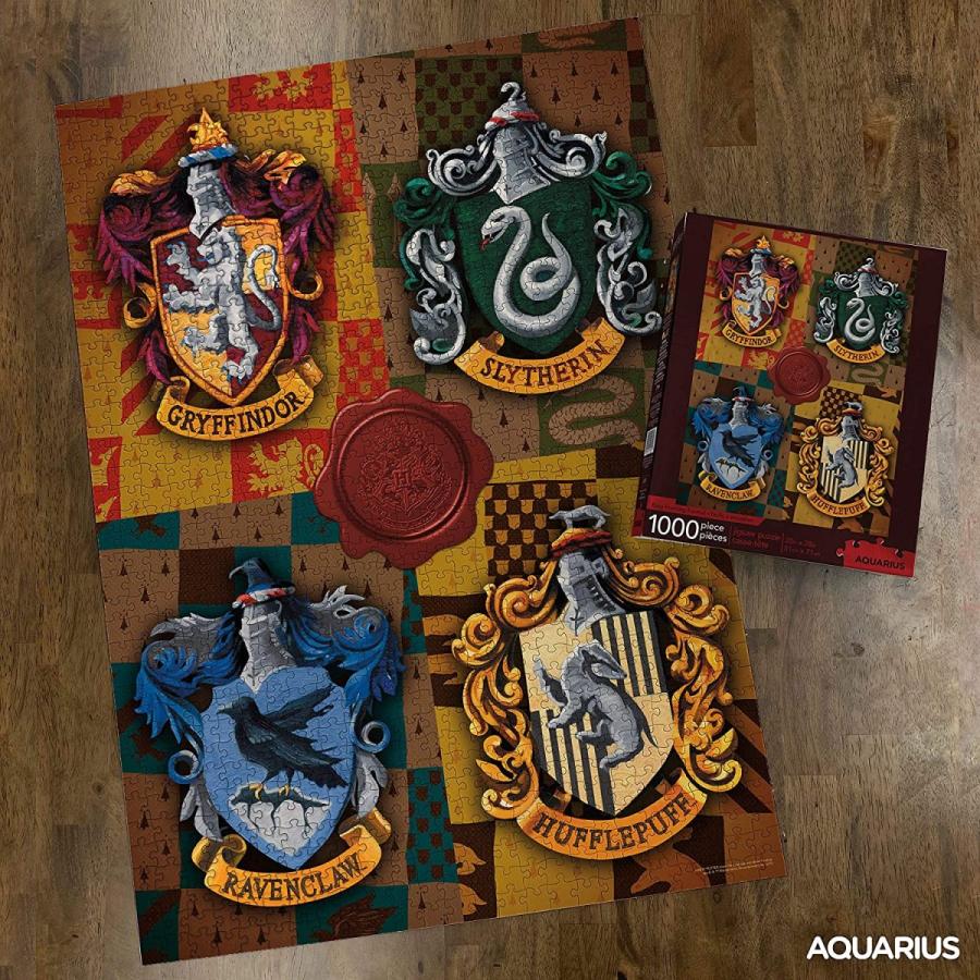 ジグソーパズル 海外製 アメリカ 65303 AQUARIUS Harry Potter Puzzle House Crests (1000 Piece Jigsa_2