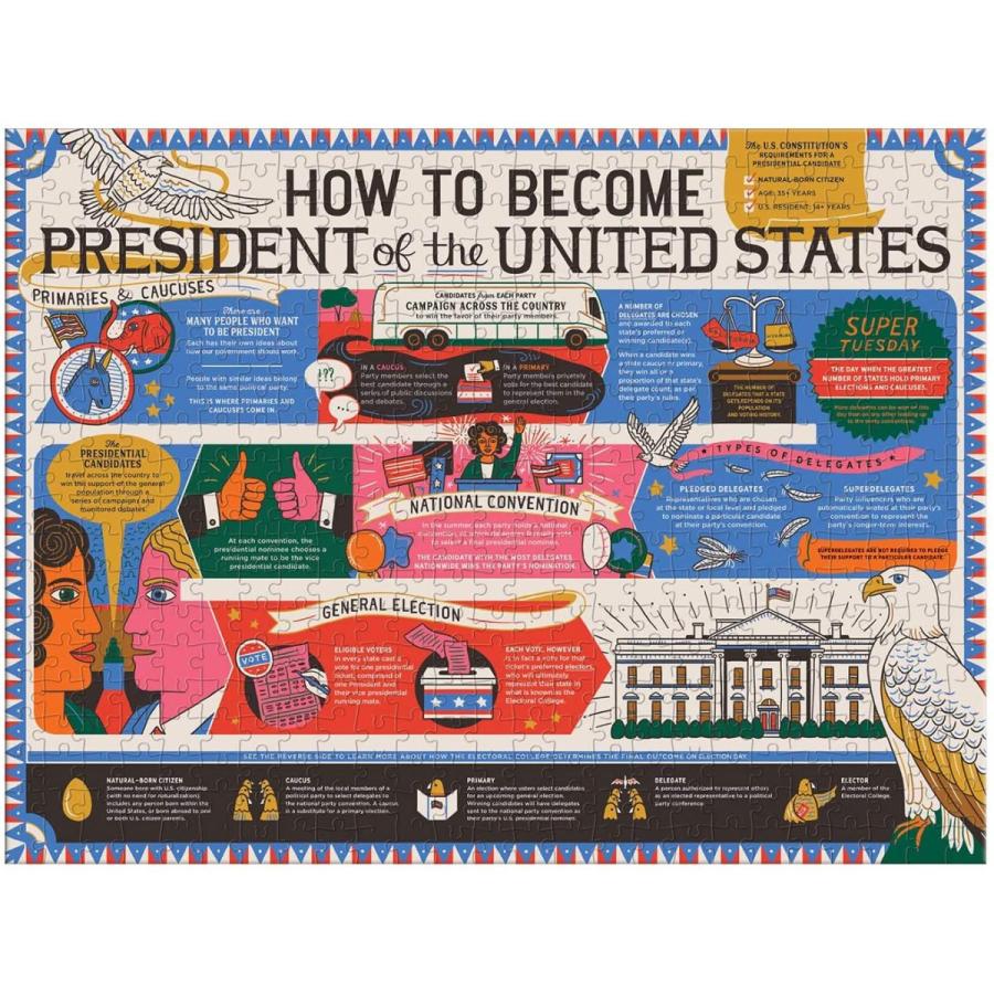 ジグソーパズル 海外製 アメリカ 9780735367531 Galison How to Become President of The United State_3