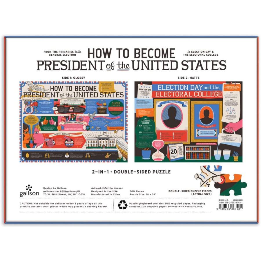 ジグソーパズル 海外製 アメリカ 9780735367531 Galison How to Become President of The United State_4