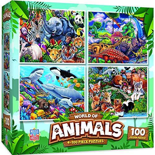 ジグソーパズル 海外製 アメリカ 12022 MasterPieces Jigsaw Puzzle Set for Kids, 4-Pack of 100 Piec