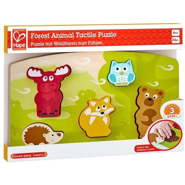 ジグソーパズル 海外製 アメリカ HAP-E1621 Hape Forest Animal Tactile Puzzle Game， Multicolor_1