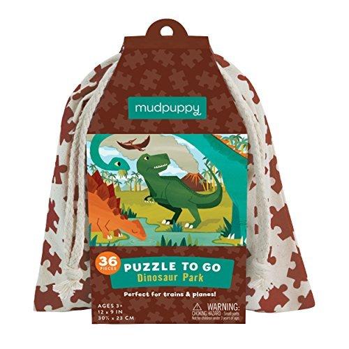 ジグソーパズル 海外製 アメリカ 9780735349957 Mudpuppy Dinosaur Park ? 36 Piece Puzzle To Go Fe
