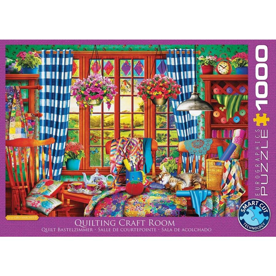 ジグソーパズル 海外製 アメリカ 6000-5348 EuroGraphics (EURHR Patchwork Craft Room 1000Piece Puzz_2
