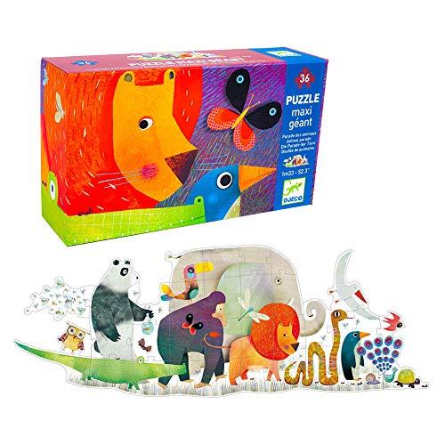 ジグソーパズル 海外製 アメリカ DJ07171 DJECO - Giant Floor Animal Parade Puzzle 36 Pieces - Asse