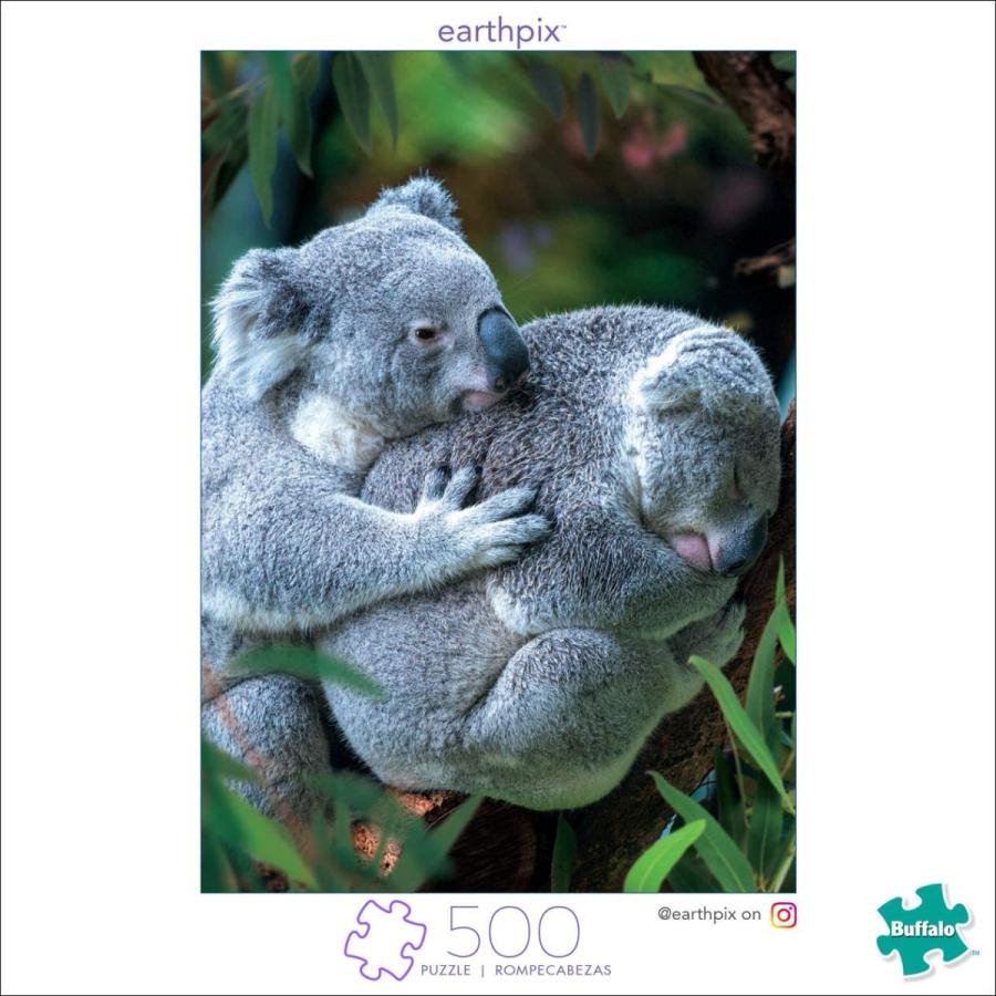 ジグソーパズル 海外製 500ピース ベアハグ コアラ EarthPixシリーズ サイズ約54x38センチ ペット・_1