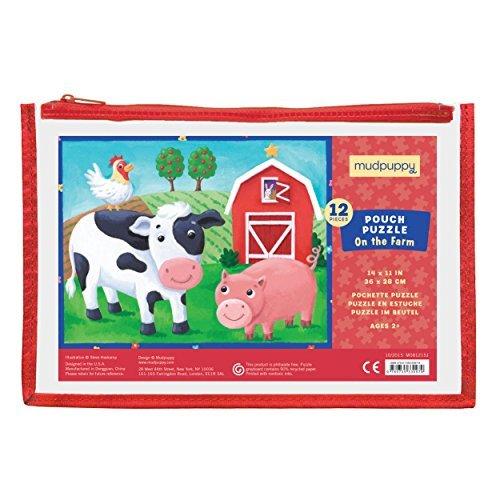 ジグソーパズル 海外製 アメリカ 9780735330979 Mudpuppy On the Farm ? 12 Piece Puzzle with Reusa