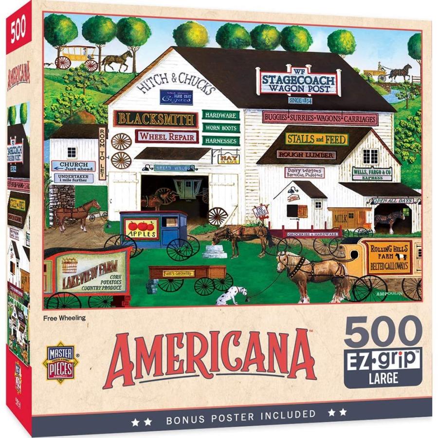 ジグソーパズル 海外製 アメリカ 32160 MasterPieces - 500 Piece Jigsaw Puzzle, Large EZ Grip Shape_1