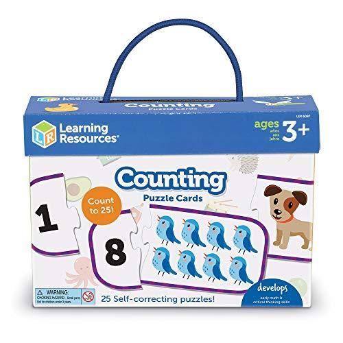 ジグソーパズル 海外製 アメリカ LER6087 Learning Resources Counting Puzzle Cards， Kindergarten Re
