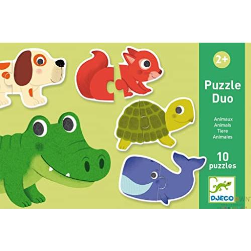 当てもの 外国で製 亜米利加 38147 DJECO Animals Puzzle Duo Jigsaw Puzzle, Blue, 1000 ジグソーパズル-ゲーム、おもちゃ-パズル