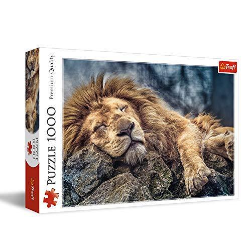 ジグソーパズル 海外製 アメリカ 10447 Trefl Sleeping Lion 1000 Piece Jigsaw Puzzle Red 27