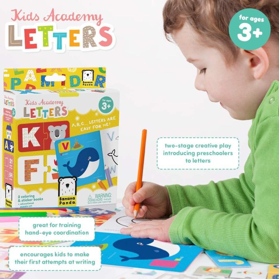 ジグソーパズル 海外製 アメリカ 77373 Banana Panda Kid Academy Letters， Coloring Book & Puzzles_2