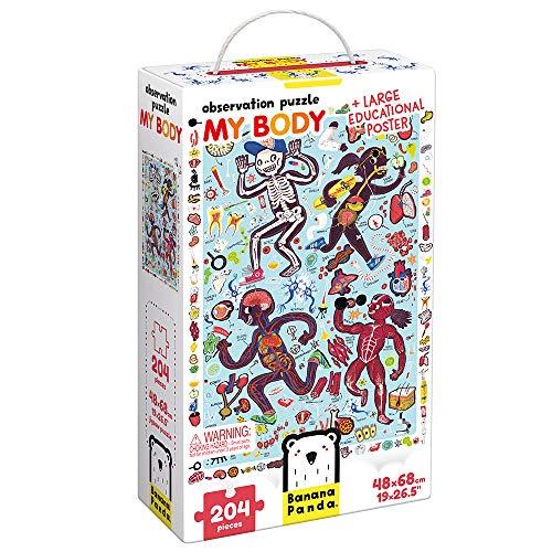 ジグソーパズル 海外製 アメリカ 49047 Banana Panda My Body Observation Puzzle - 204-Piece Jigsaw