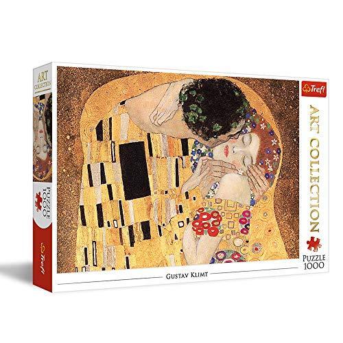 ジグソーパズル 海外製 アメリカ 10559 Trefl Art Collection The Kiss 1000 Piece Jigsaw Puzzle Red
