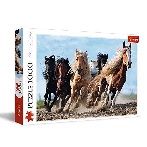 ジグソーパズル 海外製 アメリカ 10446 Trefl Galloping Horses 1000 Piece Jigsaw Puzzle Red 27"x19"