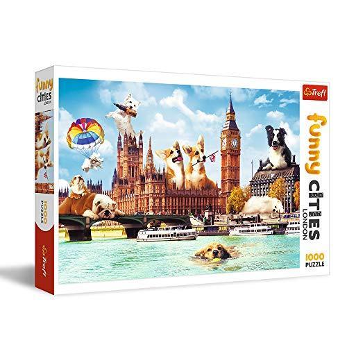 ジグソーパズル 海外製 アメリカ 10596 Trefl Dogs in London 1000 Piece Jigsaw Puzzle Funny Cities