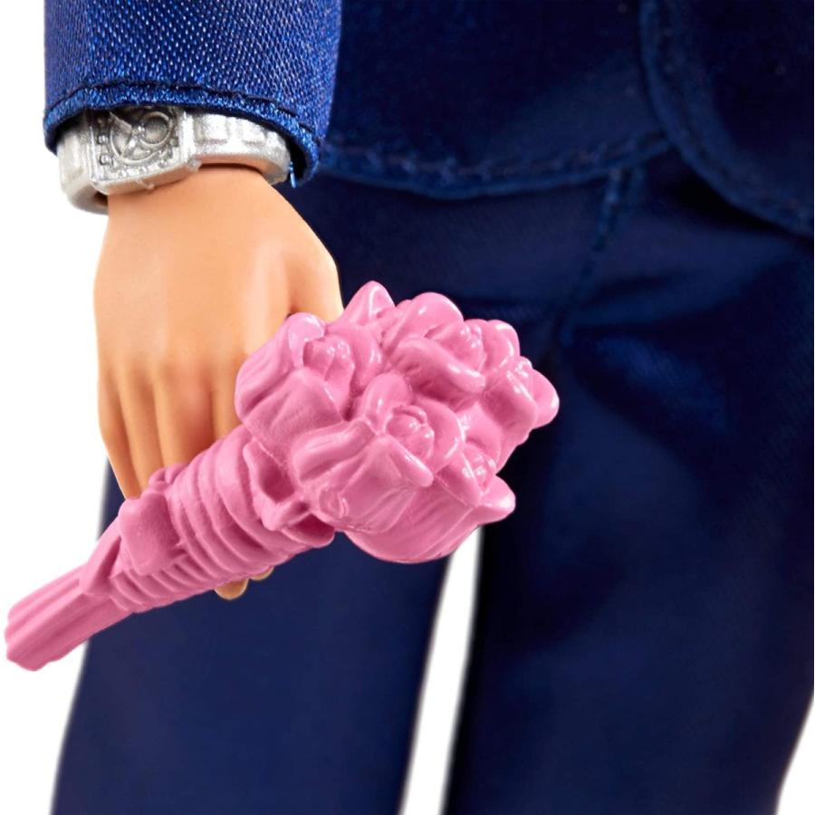 バービー バービー人形 ケン GTF36 Barbie Ken Fashion Doll, Blonde Groom Bridal Set with Satiny Blueの画像