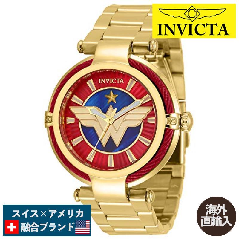 腕時計 インヴィクタ インビクタ 34955 Invicta Women's DC Comics Wonder Woman 40mm Gold Tone Stain