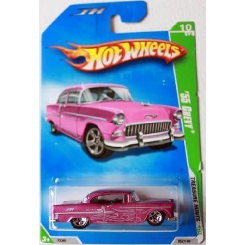 ホットウィール マテル ミニカー na Hot Wheels '55 Chevy Treasure Hunt #52 5 Spoke Scale 1/64 Coll_1