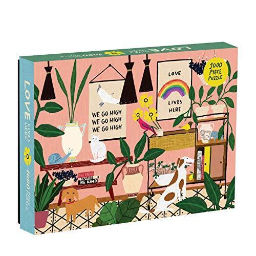 ジグソーパズル 海外製 アメリカ 9780735355996 Galison Love Lives Here 1000 Piece Jigsaw Puzzle fo