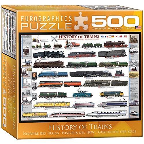 ジグソーパズル 海外製 アメリカ EG85000251 EuroGraphics History of Trains Puzzle, 500-Piece