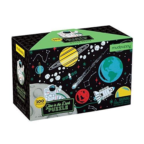 ジグソーパズル 海外製 アメリカ 9780735345737 Mudpuppy Outer Space Glow-in-the-Dark Puzzle， 100 P