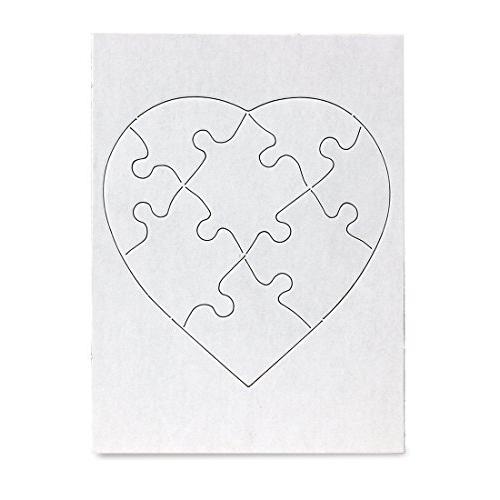 ジグソーパズル 海外製 アメリカ 96714 Hygloss Products - Blank Heart Puzzle for Decorating， Jigsa