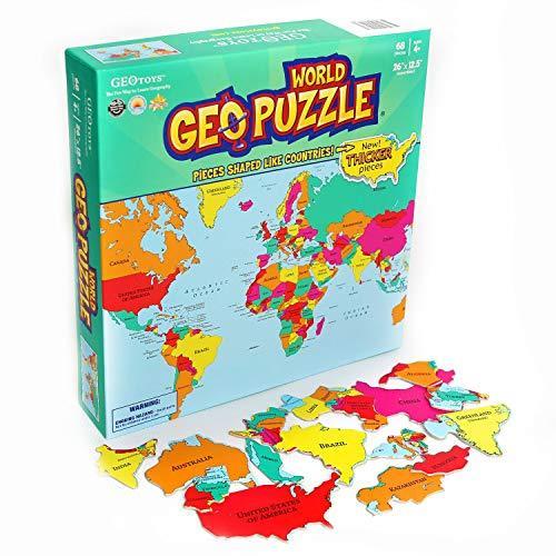 ジグソーパズル 海外製 アメリカ GEO106 GeoToys ? GeoPuzzle World ? Educational Kid Toys for B